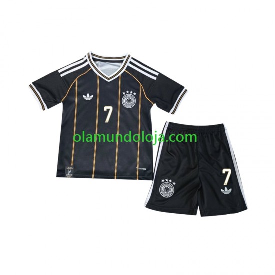 Camisola Alemanha Kai Havertz 7 Criança Equipamento Terceiro Copa do Mundo 2026 Manga Curta